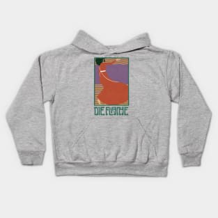 Die Flache Dancing Girl Retro Vintage Poster Kids Hoodie